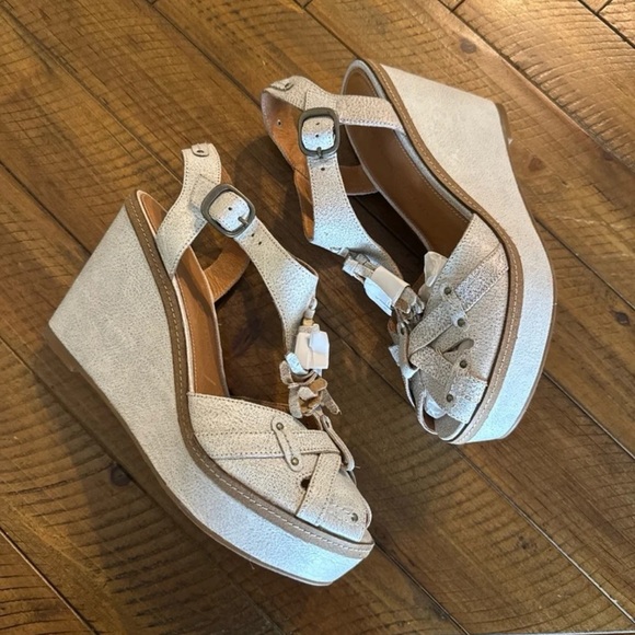 NWT Anthropologie Schuler and Sons Philadelphia Leather Wedge Sandals 
size 8.5 - Picture 7 of 13